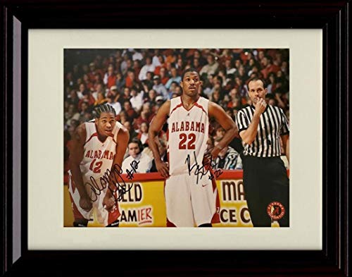 Unframed Ronald Steele and Alonzo Gee - Alabama Crimson Tide - Autograph Replica Print Unframed Print - College Basketball FSP - Unframed   