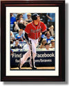 Framed 8x10 Freddie Freeman"Looking Deep" Autograph Replica Print Framed Print - Baseball FSP - Framed   