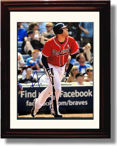 Framed 8x10 Freddie Freeman"Looking Deep" Autograph Replica Print Framed Print - Baseball FSP - Framed   