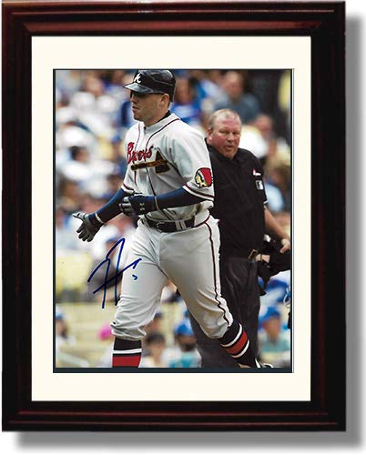 Framed 8x10 Freddie Freeman"Home Run Trot" Autograph Replica Print Framed Print - Baseball FSP - Framed   