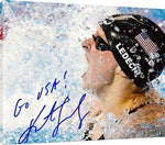 Floating Canvas Wall Art:   Katie Ledecky Autograph Print - US Olympic Swimming Great Floating Canvas - Olympics FSP - Floating Canvas   