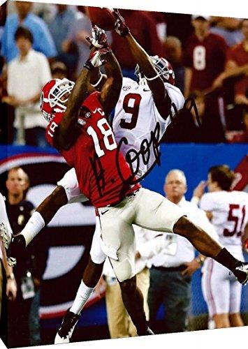 Floating Canvas Wall Art: Amari Cooper - Alabama Football "TD Catch" Autograph Print Floating Canvas - College Football FSP - Floating Canvas   