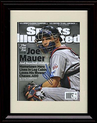 Framed 8x10 Joe Mauer Autograph Autograph Replica Print Framed Print - Baseball FSP - Framed   