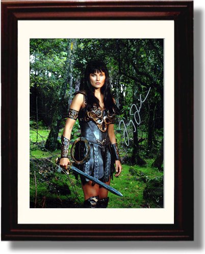 8x10 Framed Lucy Lawless Autograph Promo Print - Xena Framed Print - Television FSP - Framed   