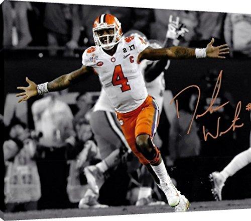 Metal Wall Art:   Deshawn Watson - Clemson Football "Championship Celebration" Autograph Promo Metal - College Football FSP - Metal   