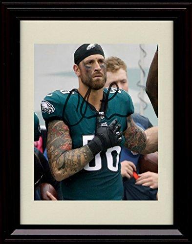 Unframed Chris Long - Philadelphia Eagles Autograph Promo Print - Hand over Heart during Anthem! Unframed Print - Pro Football FSP - Unframed   