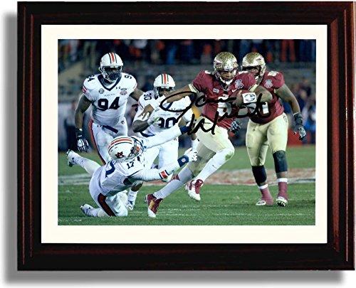 Framed 8x10 Jameis Winston Rushing Autograph Promo Print - Florida State Seminoles Framed Print - College Football FSP - Framed   