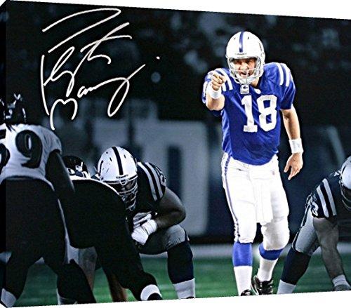 Acrylic Wall Art:   Peyton Manning at The Line Autograph Print Acrylic - Pro Football FSP - Acrylic   