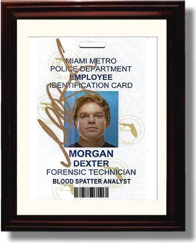 Unframed Dexter Hospital Badge - Michael C Hall Autograph Promo Print Unframed Print - Television FSP - Unframed   