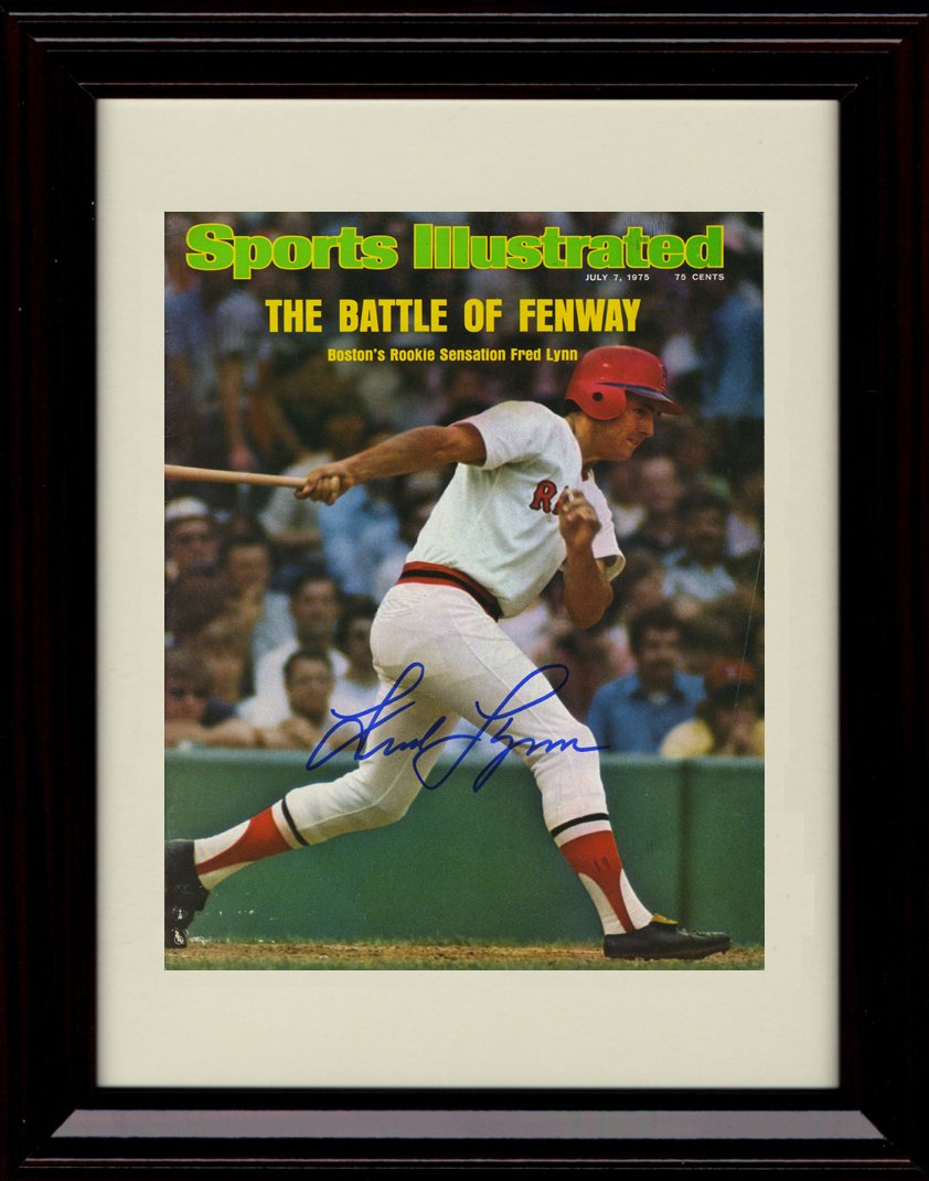 Framed 8x10 Fred Lynn Sports Illustrated Autograph Replica Print - Gold Dust Twins Framed Print - Baseball FSP - Framed   