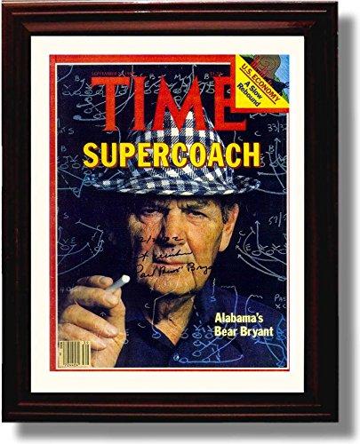 Framed 8x10 Alabama Football "Supercoach" Coach Paul Bryant 1981 Time Autograph Promo Print Framed Print - College Football FSP - Framed   