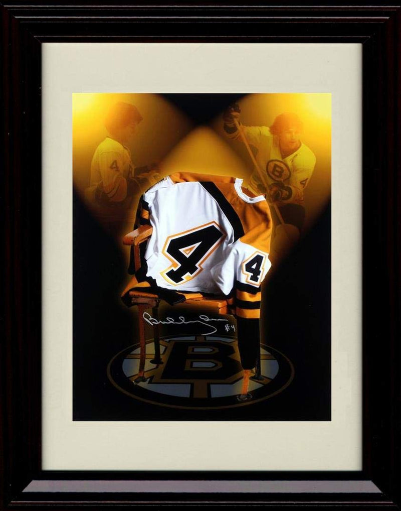 Unframed Bobby Orr Autograph Replica Print - Jersey Collage Unframed Print - Hockey FSP - Unframed   