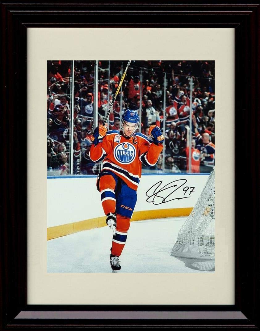 Unframed Connor McDavid Autograph Replica Print - Home Opener Celebration Unframed Print - Hockey FSP - Unframed   