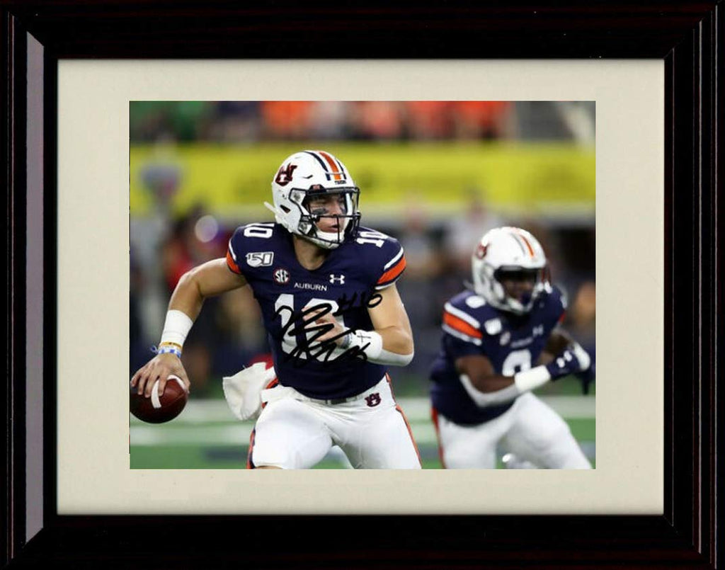 Unframed Bo Nix Autograph Replica Print - Auburn Tigers - Scrambling Unframed Print - College Football FSP - Unframed   