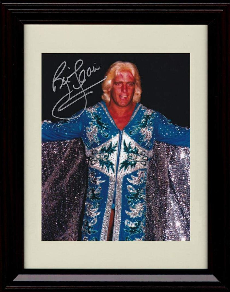 Unframed RIC Flair Autograph Replica Print - Younger Days Unframed Print - Wrestling FSP - Unframed   