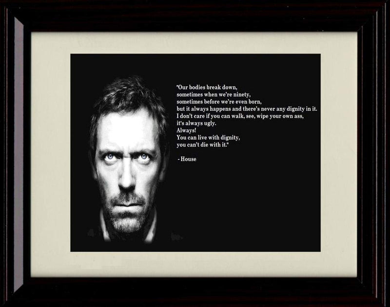 16x20 Framed House Quote Quote - Live with Dignity Gallery Print - Other FSP - Gallery Framed   