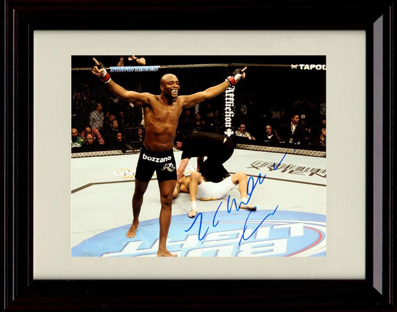 Unframed Anderson Silva Autograph Replica Print - Knockout Celebration Unframed Print - Other FSP - Unframed   