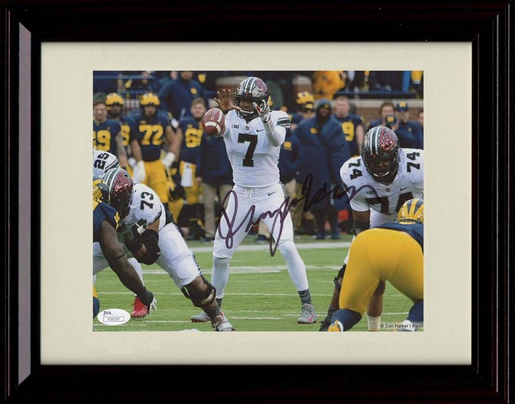 Unframed Dwayne Haskins Autograph Replica Print - Ohio State- Eyes On The Ball Unframed Print - College Football FSP - Unframed   