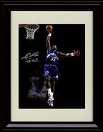 Unframed Karl Malone Autograph Replica Print - Black Background - Utah Jazz Unframed Print - Pro Basketball FSP - Unframed   