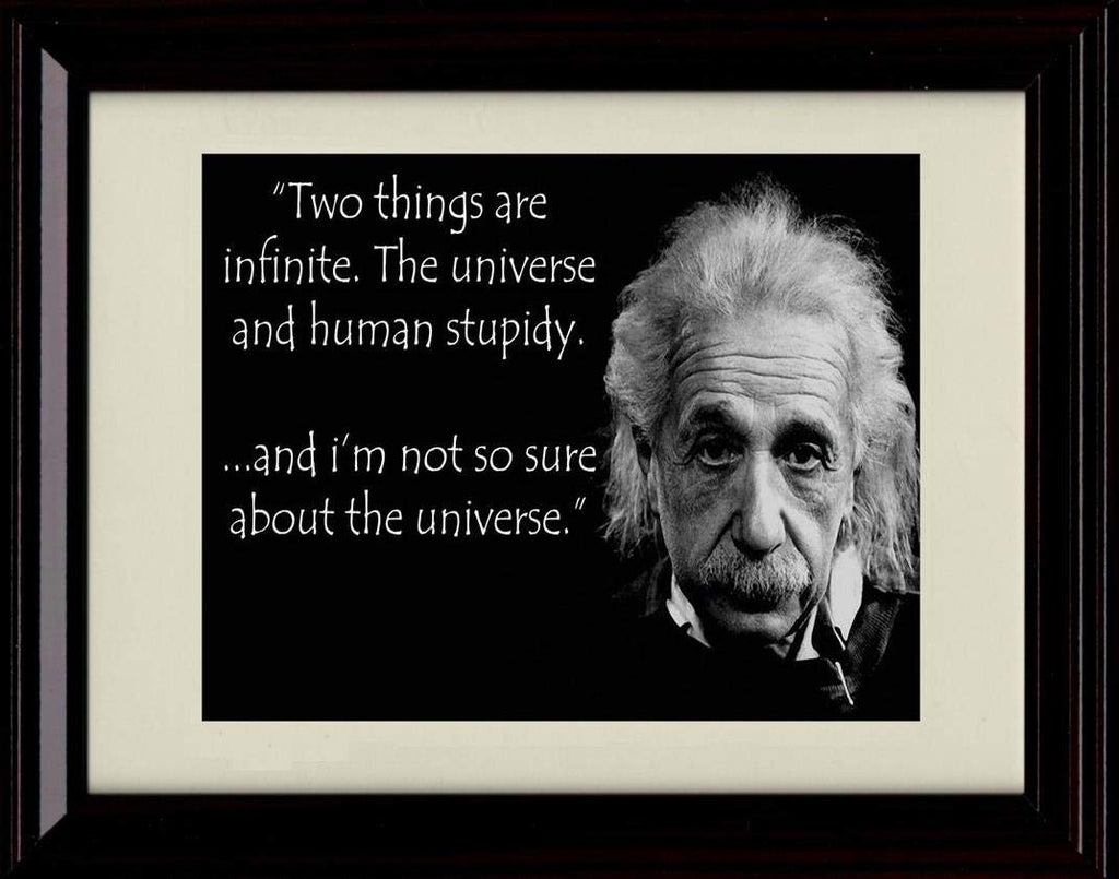 Unframed Albert Einstein Quote - Human Stupidity Unframed Print - Other FSP - Unframed   