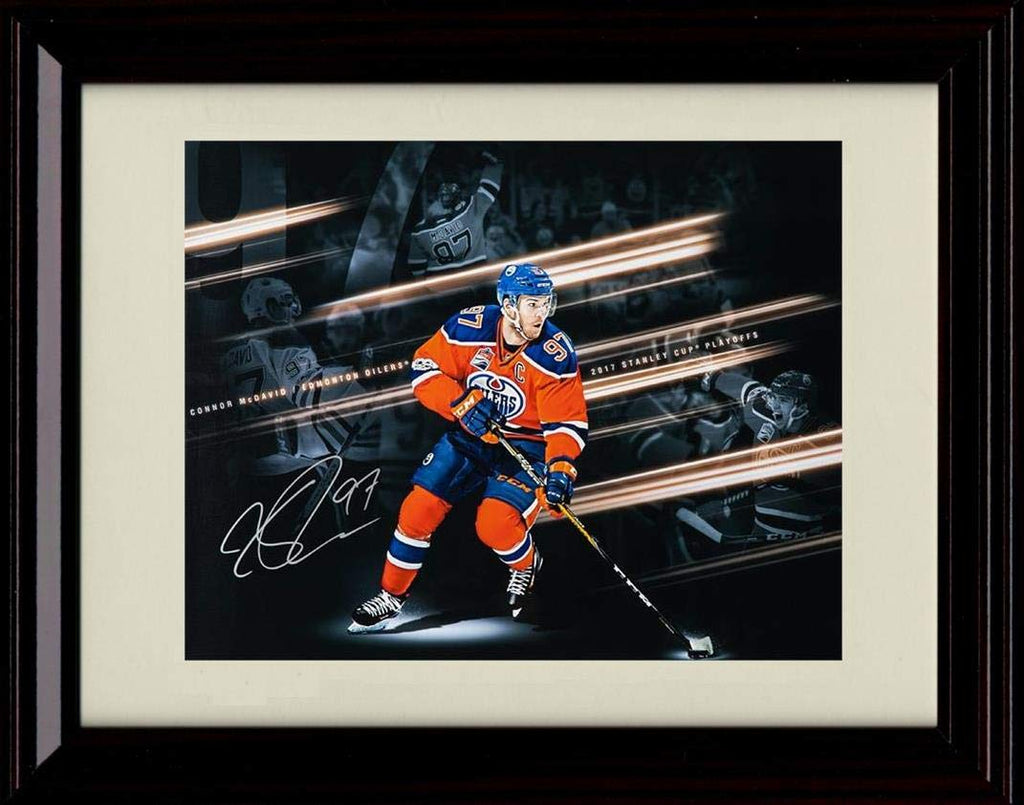 Unframed Connor McDavid Autograph Replica Print - 2017 Stanley Cup Playoffs Unframed Print - Hockey FSP - Unframed   