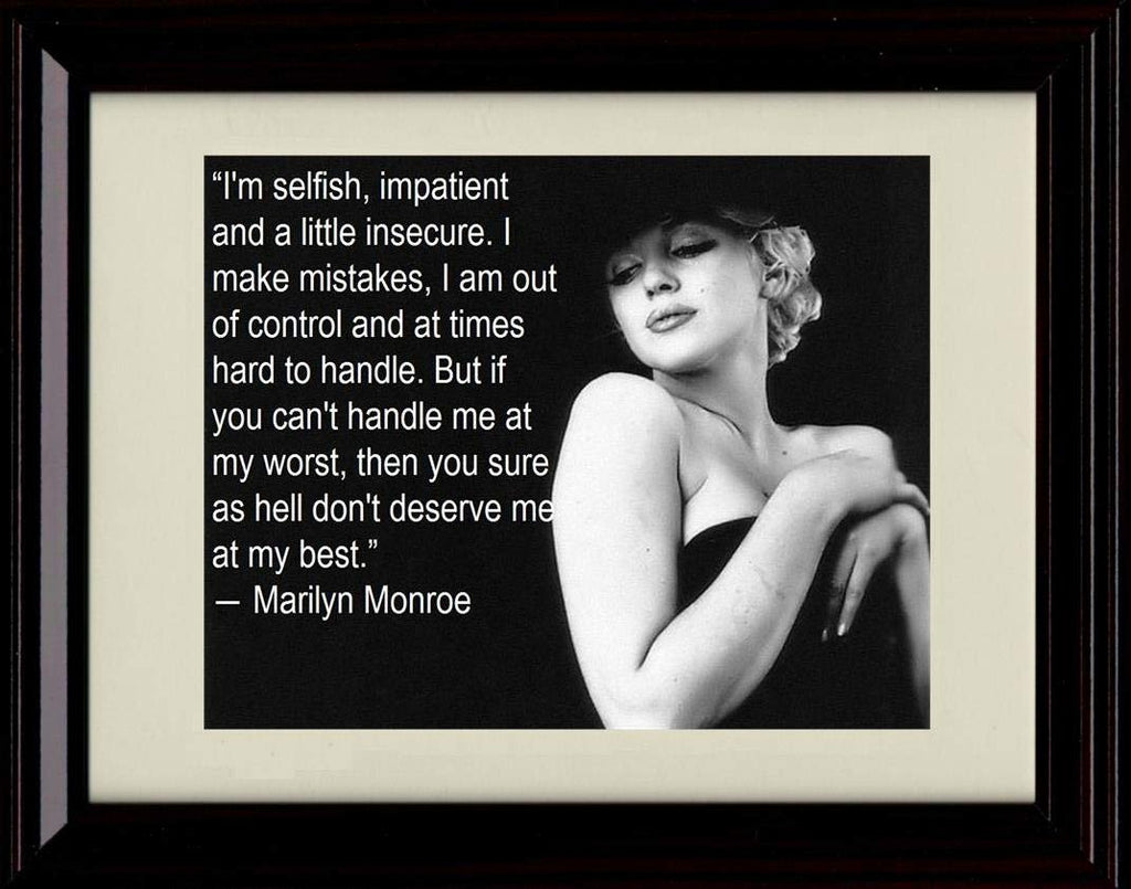 Unframed Marilyn Monroe Quote - Do You Deserve My Best Unframed Print - Other FSP - Unframed   