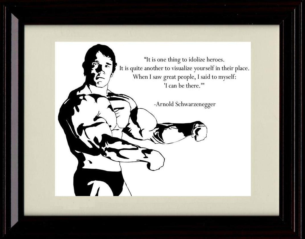 Unframed Arnold Schwarzenegger Quote - Visualize Yourself Unframed Print - Other FSP - Unframed   