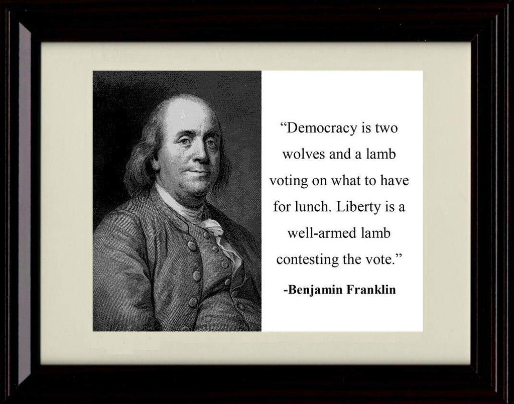 Unframed Ben Franklin Quote - Democracy Unframed Print - Other FSP - Unframed   