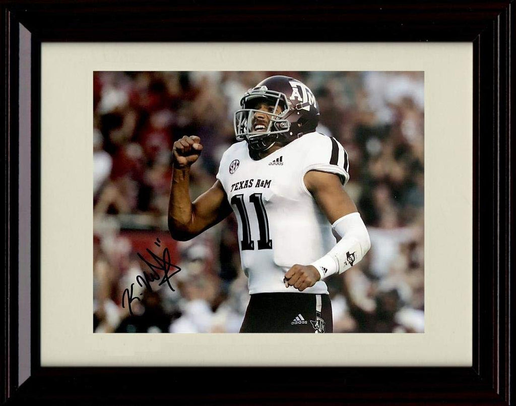 Framed 8x10 Kellen Mond - Texas A&M Autograph Replica Print - Celebration Framed Print - College Football FSP - Framed   