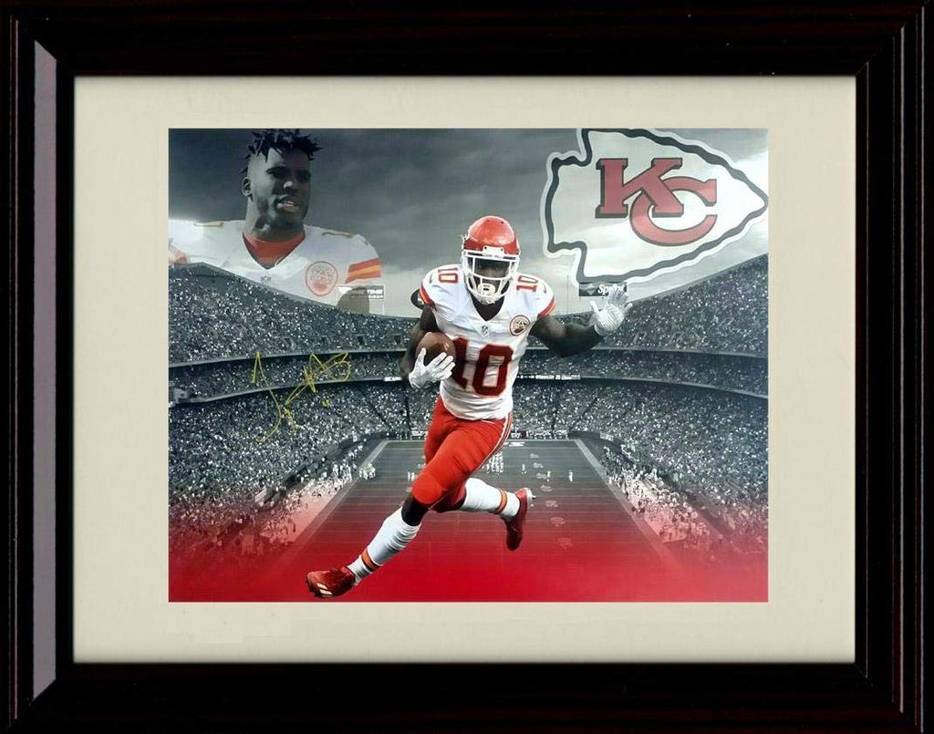 8x10 Framed Tyreek Hill Autograph Replica Print - On The Run Framed Print - Pro Football FSP - Framed   