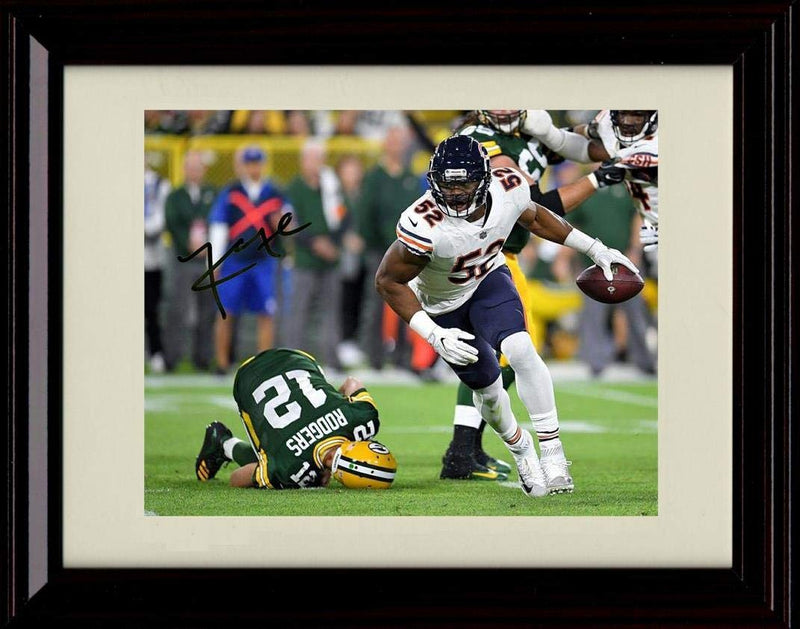 Unframed Khilil Mack Autograph Replica Print - The Sack Unframed Print - Pro Football FSP - Unframed   