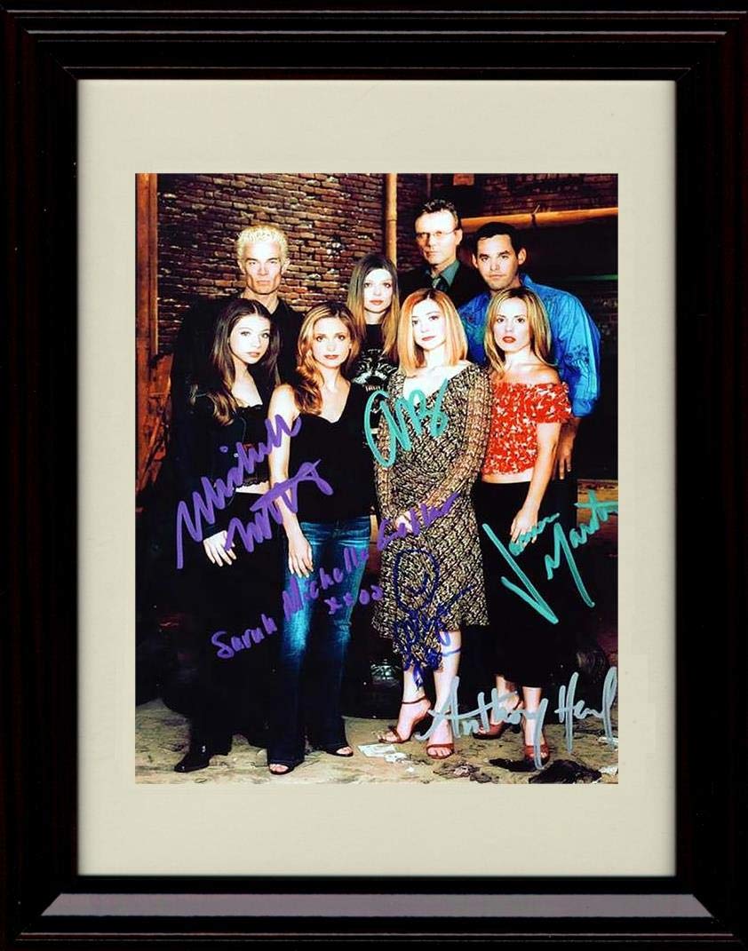 Unframed Buffy The Vampire Slayer Autograph Replica Print - Cast Picture Unframed Print - Television FSP - Unframed   