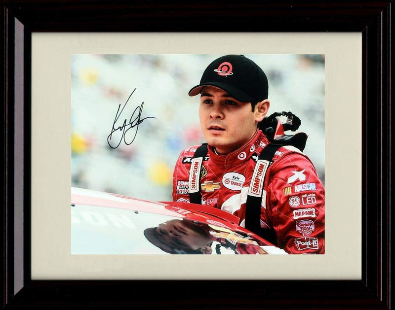 Unframed Kyle Larson Autograph Replica Print - Target Black Hat Unframed Print - NASCAR FSP - Unframed   