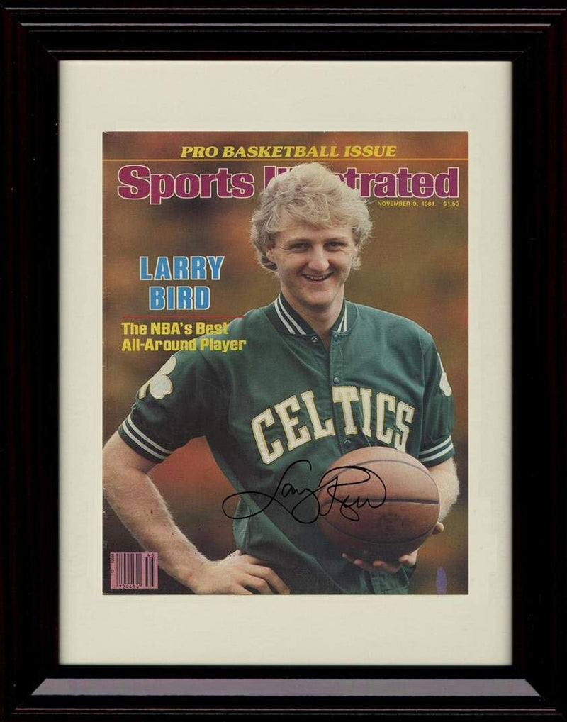 Unframed Larry Bird Autograph Replica Print - Sports Illustrated The NBA's Best All Around Player - Celtics Unframed Print - Pro Basketball FSP - Unframed   