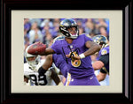 8x10 Framed Lamar Jackson Autograph Replica Print - Throwing Deep Framed Print - Pro Football FSP - Framed   