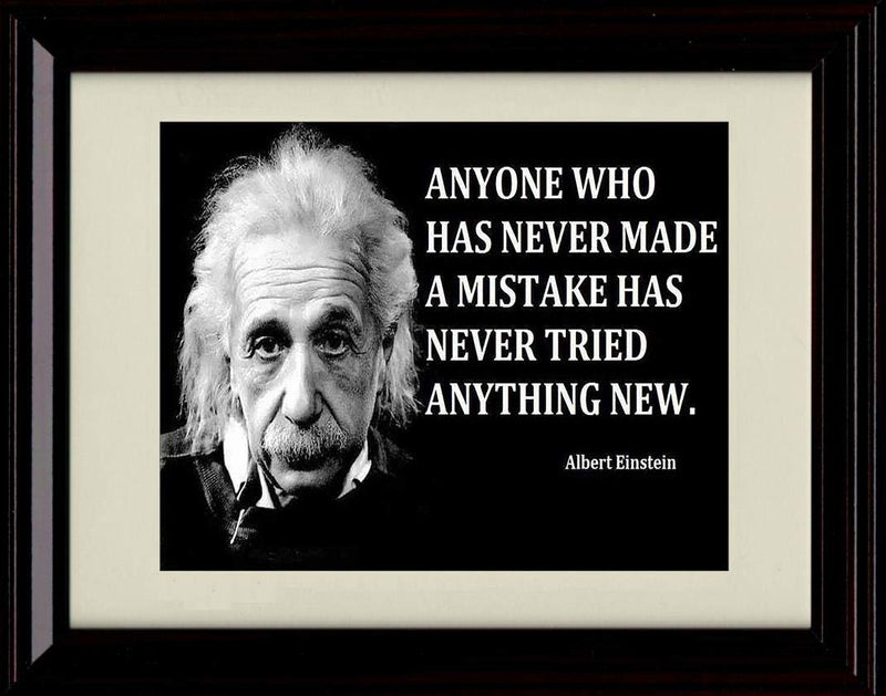 Unframed Albert Einstein Quote - Making Mistakes Unframed Print - Other FSP - Unframed   