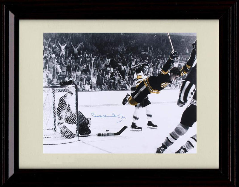 Unframed Bobby Orr Autograph Replica Print - The Flying Goal Unframed Print - Hockey FSP - Unframed   