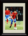 Unframed David Villa Autograph Replica Print - Running with Ball Unframed Print - Soccer FSP - Unframed   