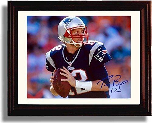 Unframed Tom Brady - New England Patriots "Looking Downfield" Autograph Promo Print Unframed Print - Pro Football FSP - Unframed   