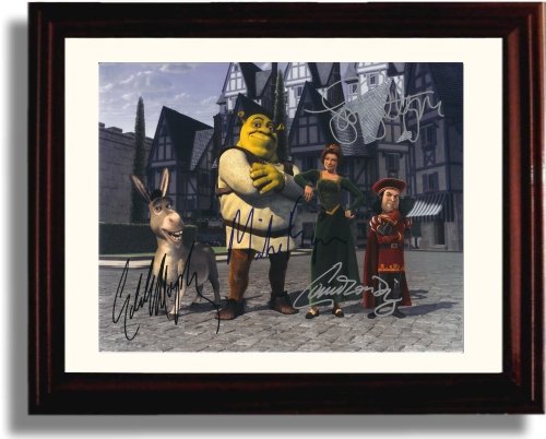 8x10 Framed Cast of Shrek Autograph Promo Print - Shrek Framed Print - Movies FSP - Framed   