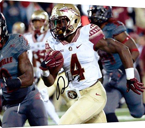 Metal Wall Art:   Dalvin Cook, Florida State Seminoles TD Run Autograph Print Metal - College Football FSP - Metal   