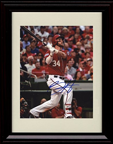 Framed 8x10 Bryce Harper Autograph Replica Print Framed Print - Baseball FSP - Framed   