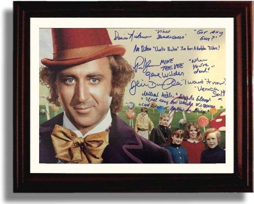 Unframed Cast of Willy Wonka Autograph Promo Print - Willy Wonka and the Chocolate Factory Unframed Print - Movies FSP - Unframed   