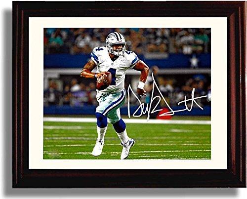 Unframed Dak Prescott - Dallas Cowboys "On the Run" Autograph Promo Print Unframed Print - Pro Football FSP - Unframed   