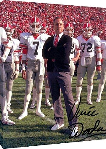 Metal Wall Art:   Coach Vince Dooley - Georgia Autograph Print Metal - College Football FSP - Metal   