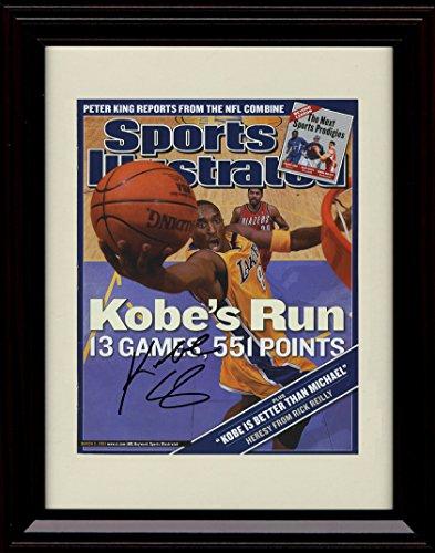 Unframed Kobe Bryant Los Angeles Lakers SI Autograph Promo Print - Kobe's Run Unframed Print - Pro Basketball FSP - Unframed   