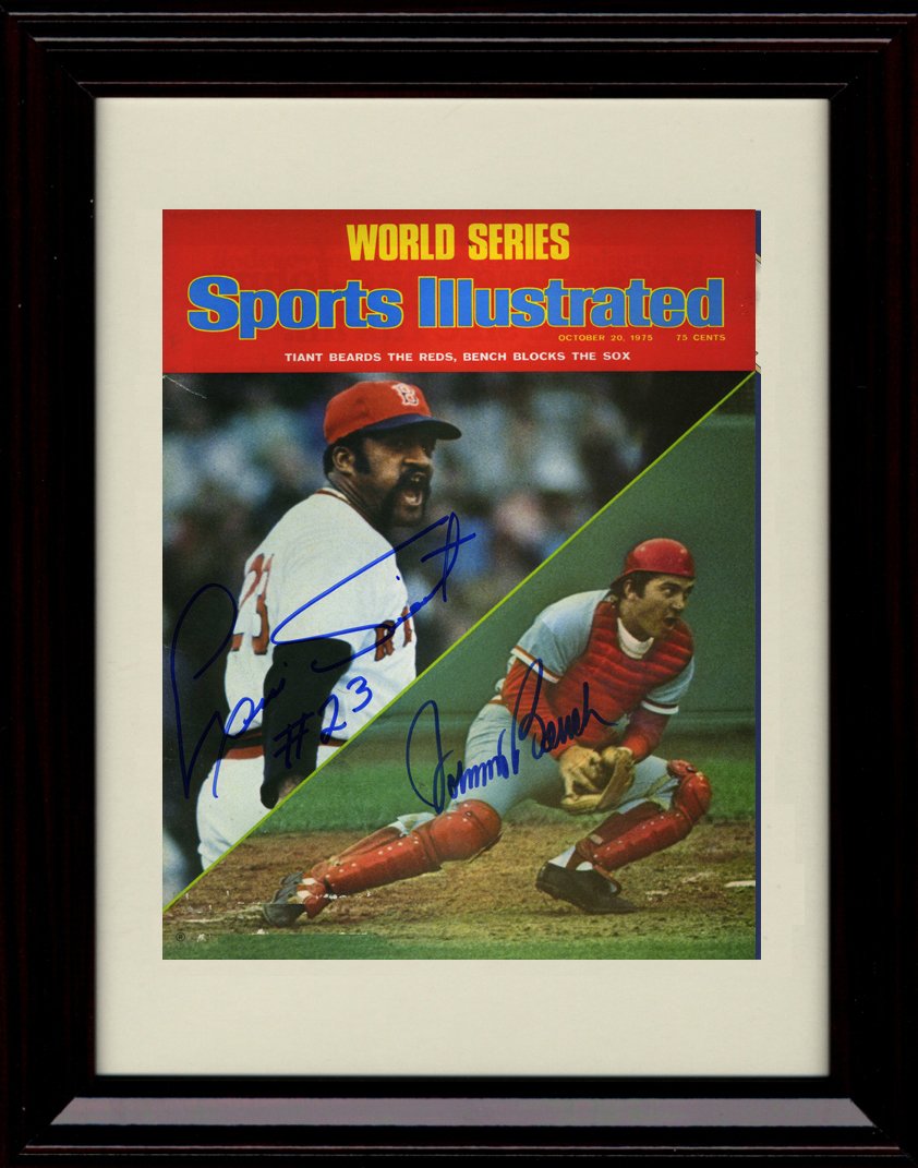 Unframed Luis Tiant / Johnny Bench Sports Illustrated Autograph Replica Print - 1975 Series Unframed Print - Baseball FSP - Unframed   