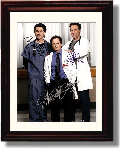 8x10 Framed Michael J Fox Autograph Promo Print - Scrubs Cast Framed Print - Television FSP - Framed   