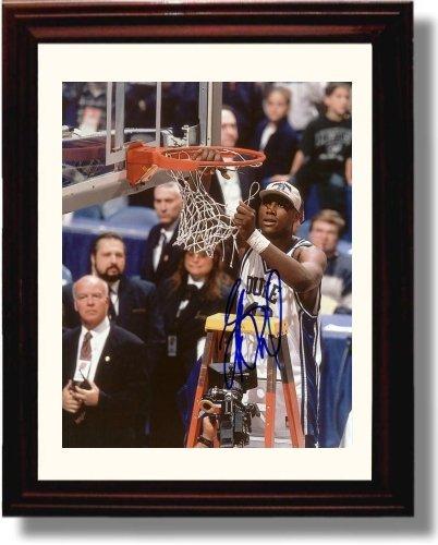 Framed 8x10 Elton Brand Autograph Promo Print - Duke Blue Devils Framed Print - College Basketball FSP - Framed   