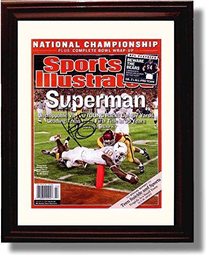 Unframed Vince Young "Superman" Texas Longhorns 2005 Champions SI Autograph Promo Print Unframed Print - College Football FSP - Unframed   